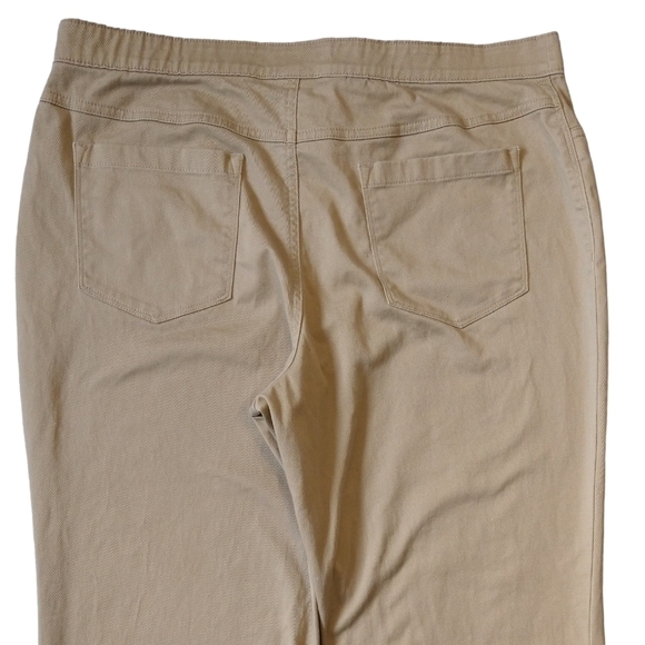 L.L. Bean Tan Classic Fit Straight Leg Pull On Pants High Rise Neutral - Picture 5 of 8